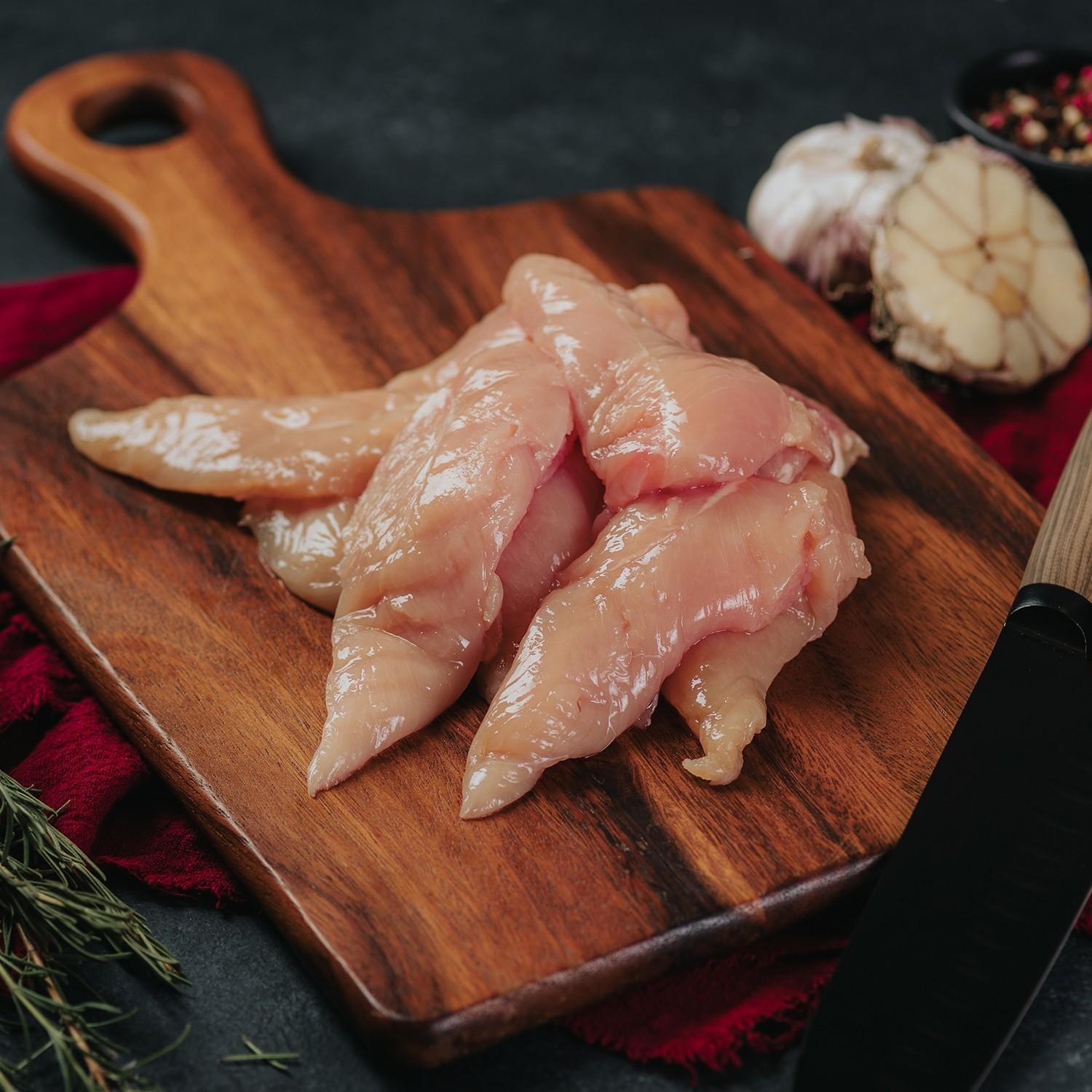 Filetillos de pollo congelados